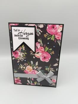 Trauerkarte Tief im Herzen bleibt die Erinnerung